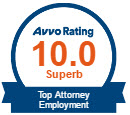 Top employment attorney, rated 10 by AVVO